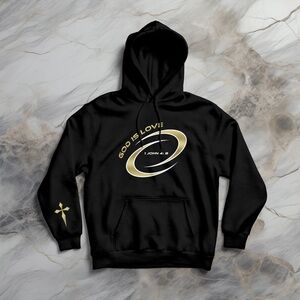 Men’s Hoodie God Is Love Christian Faith Sweatshirt